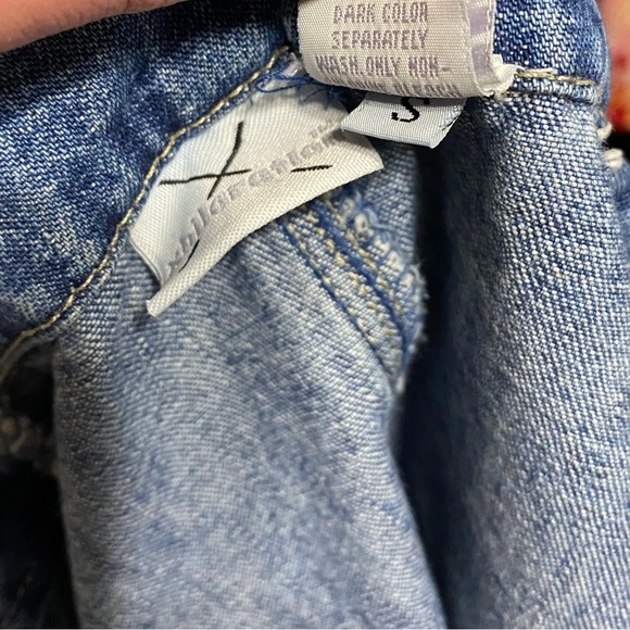 VINTAGE xhilaration 90’s Blue Denim Zip Up Jacket Size Small - Picture 5 of 6